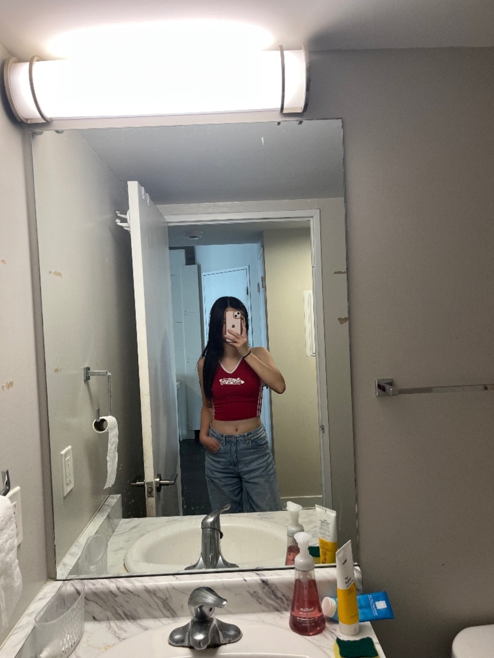 SHEIN Top, Red, XS
